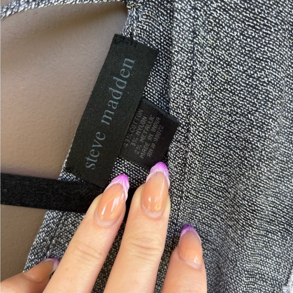 Steve Madden Monochrome Striped Poncho - Picture 3 of 3